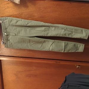 Green skinny jeans